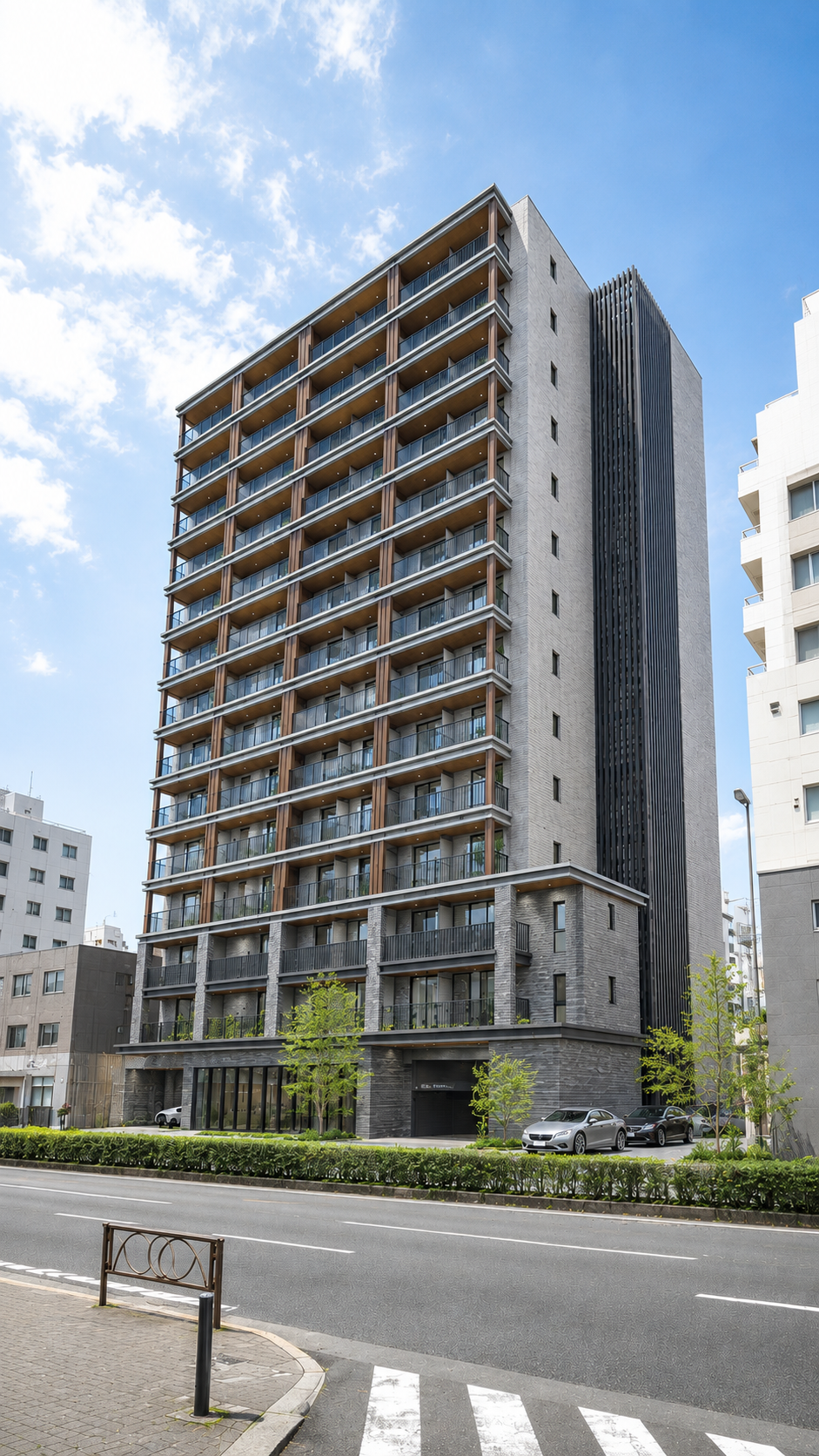 平塚 共同住宅 外観 — 建築CGパース