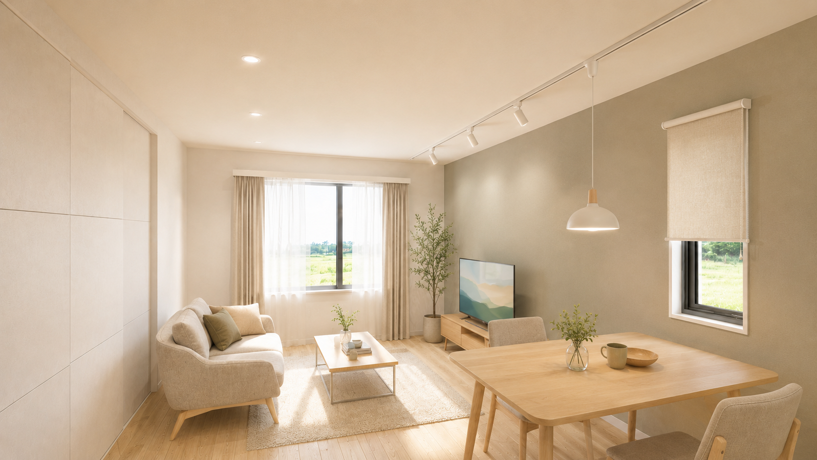築地 共同住宅 内観 — 建築CGパース