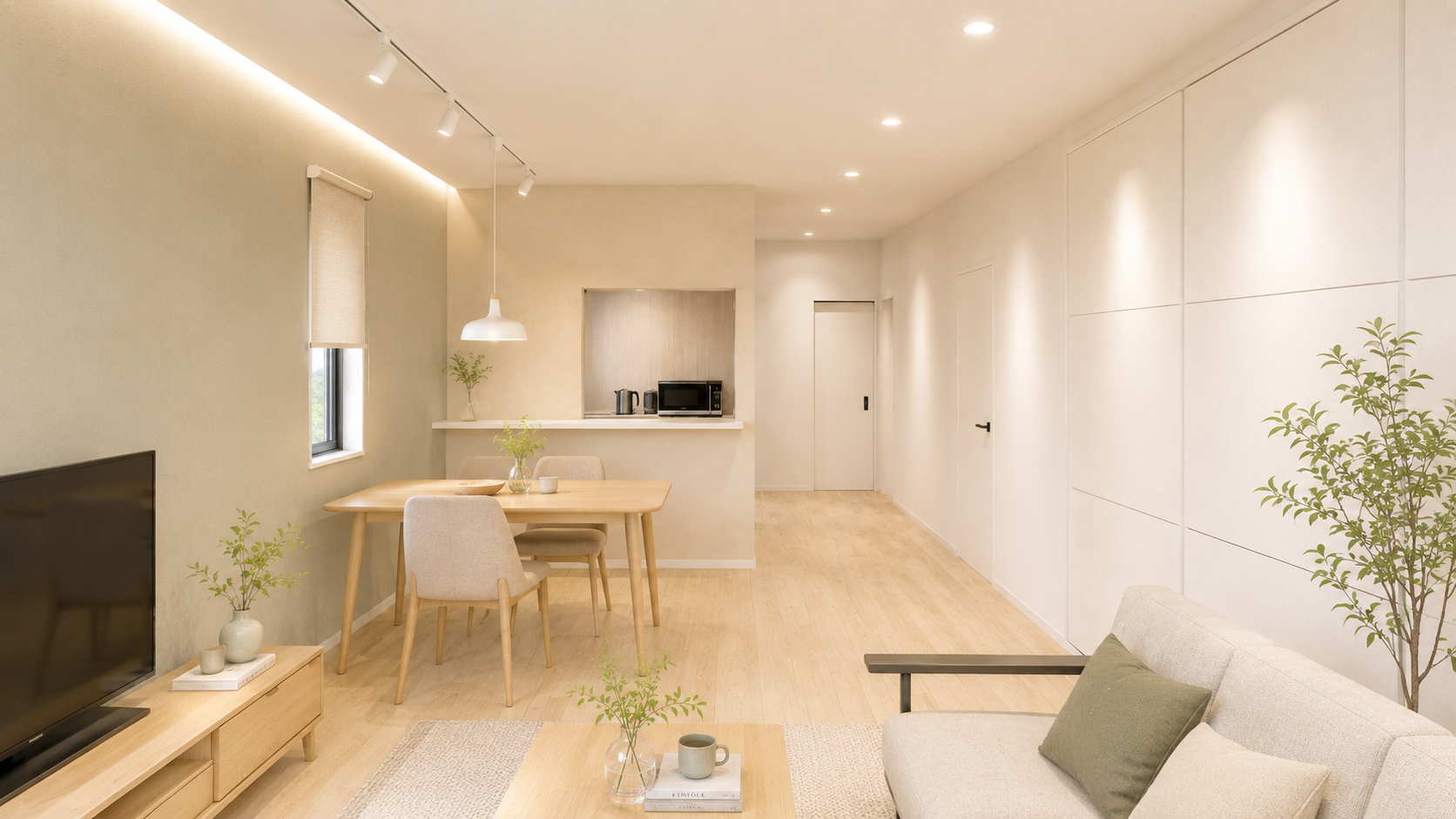 築地 共同住宅 内観 — 建築CGパース